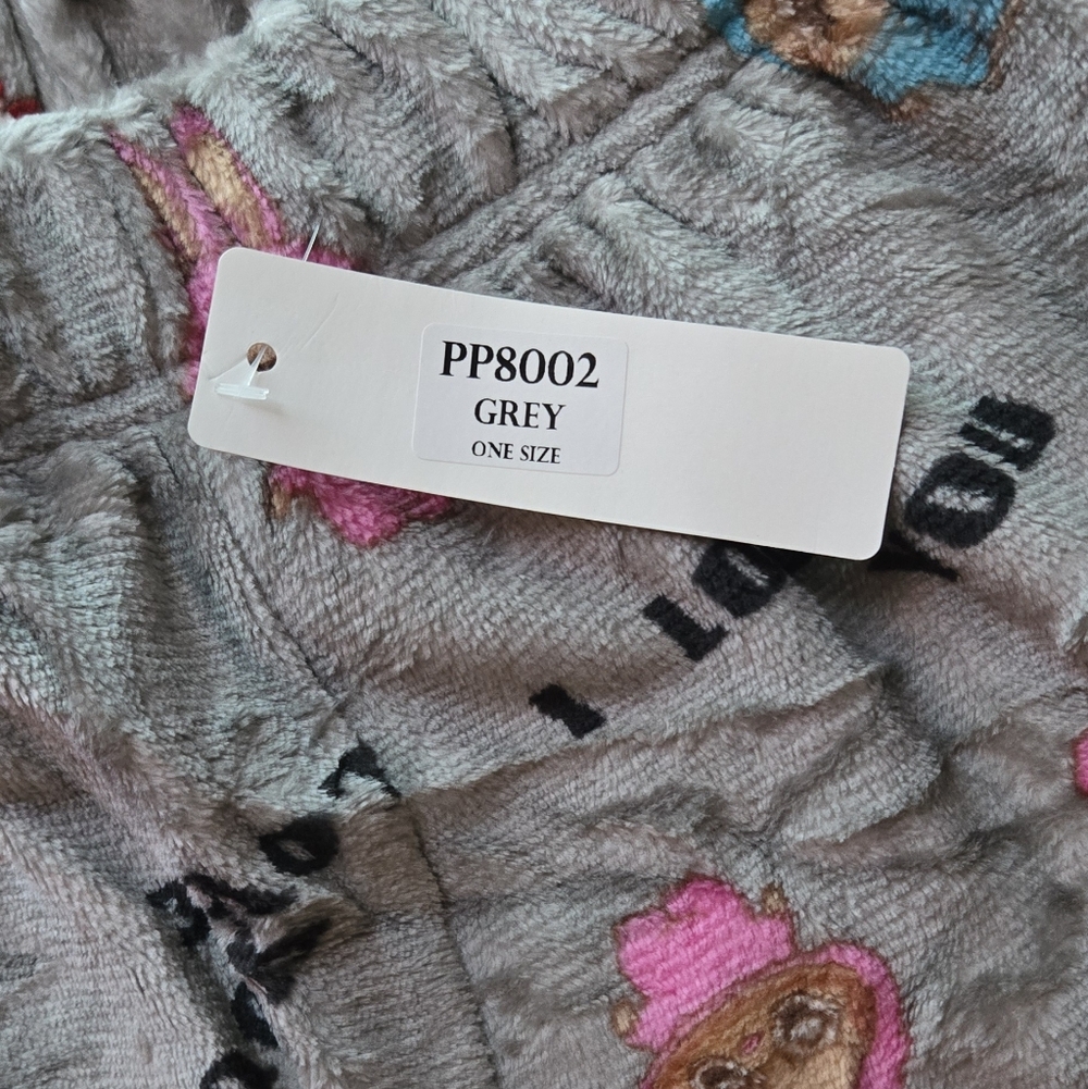 Women's Gray Pajama Pants with Fun Characters - Picture 4 of 4